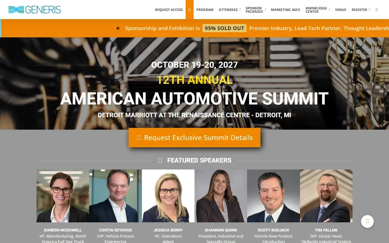 The American Automotive Summit 2027 website