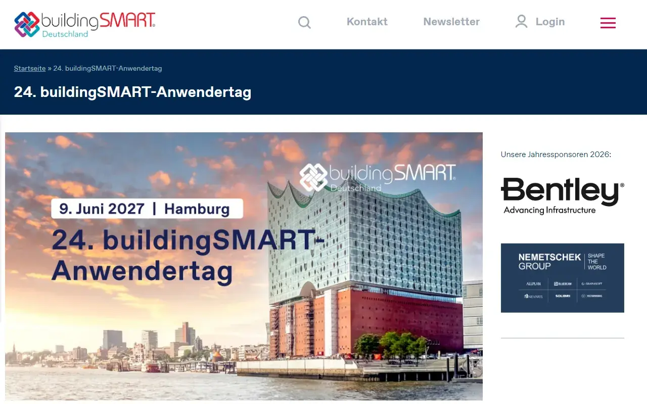 The 24. buildingSMART-Anwendertag website