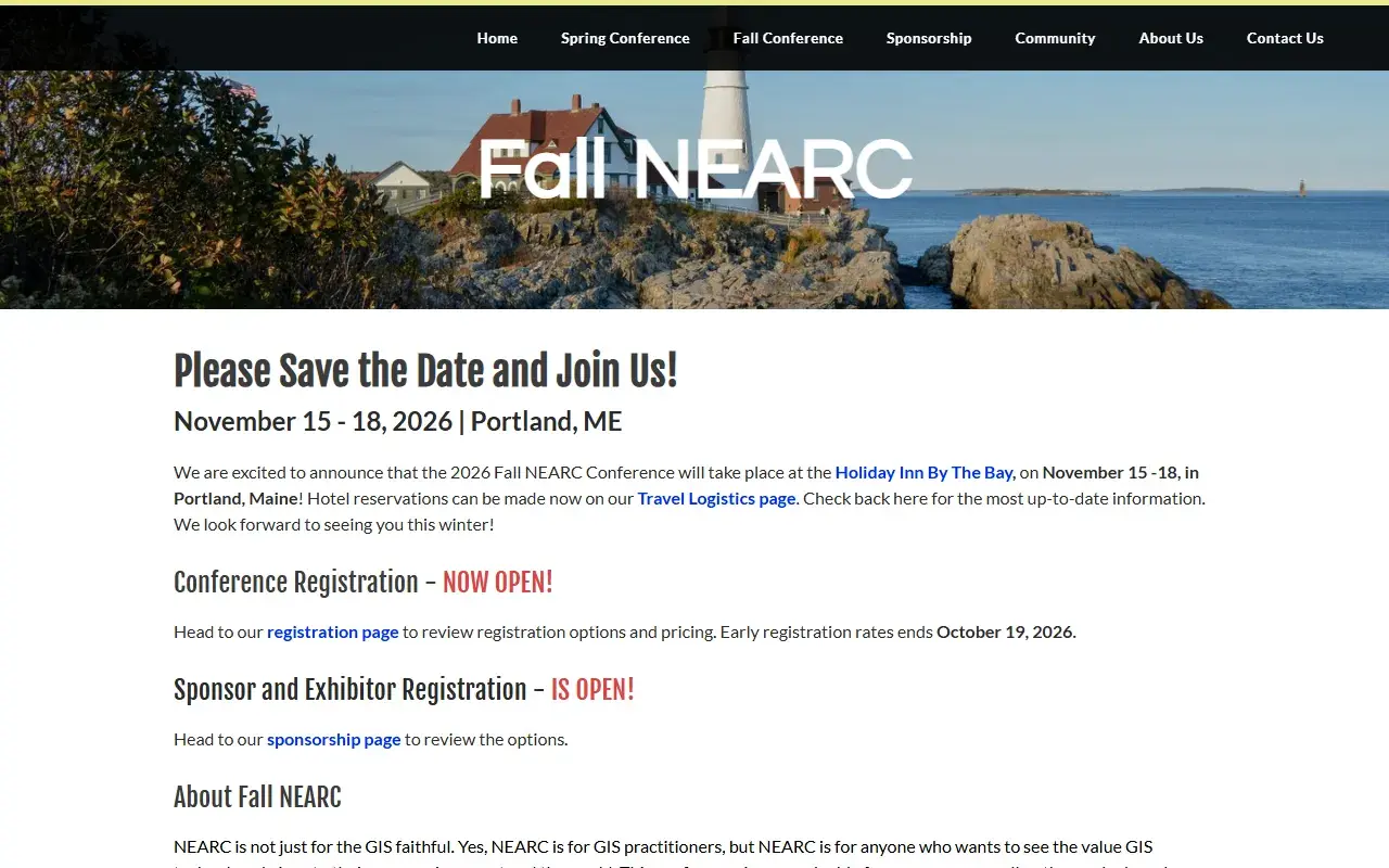 The Fall NEARC 2026 website