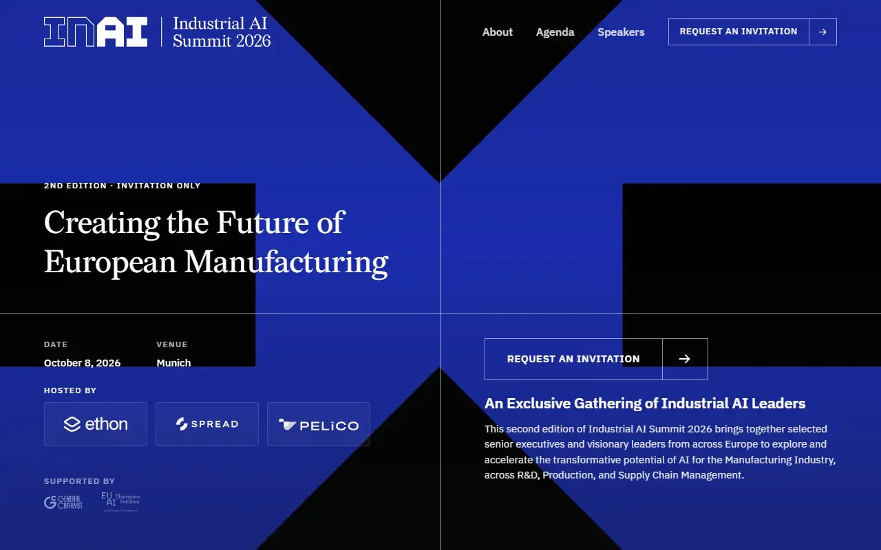 The INAI Industrial AI Summit 2026 website