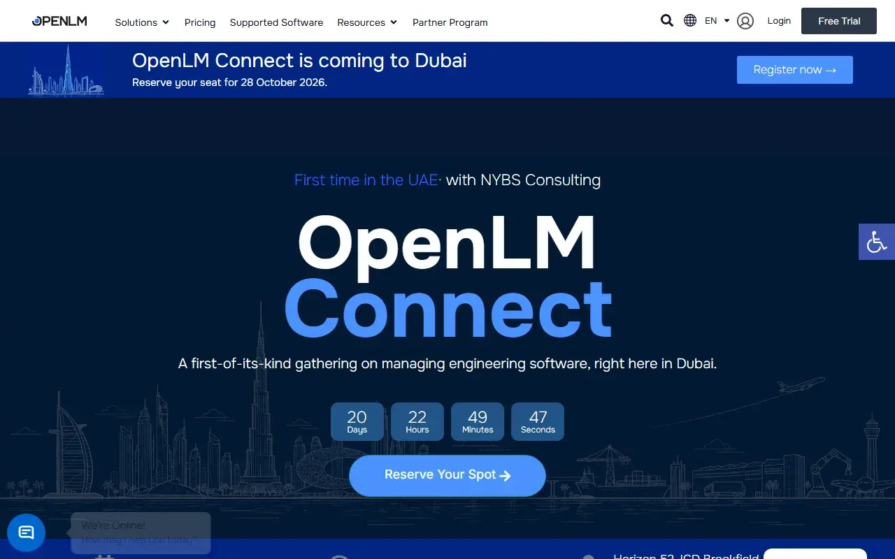 The OpenLM Connect UAE 2026 website