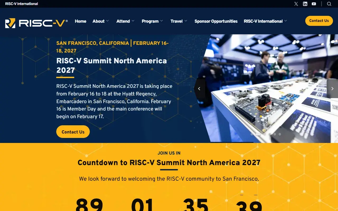 The RISC-V Summit North America 2027 website