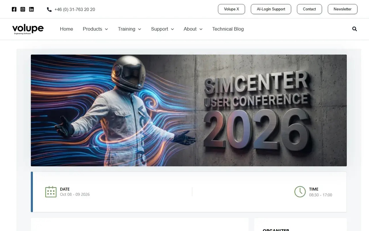 The Simcenter User Conference 2026 website