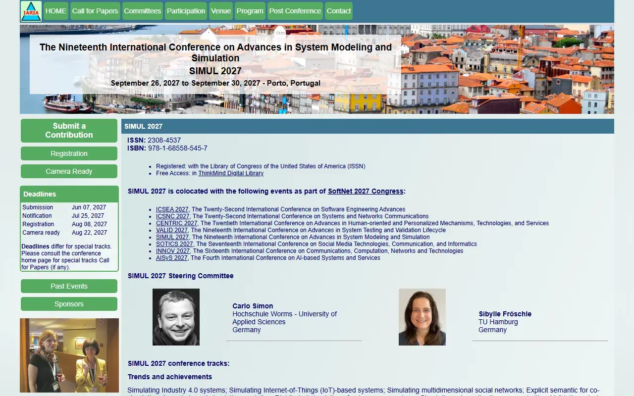 The SIMUL 2027 website