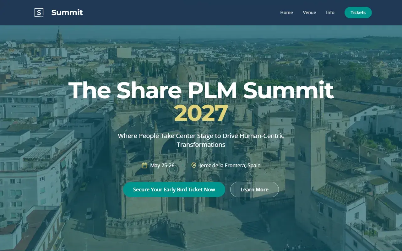 The The Share PLM Summit website