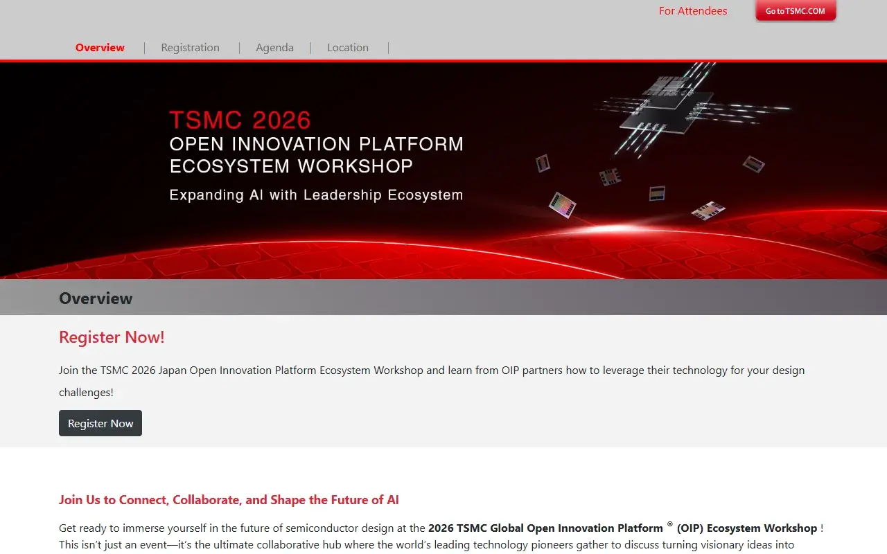 The TSMC 2026 Japan OIP Ecosystem Workshop website