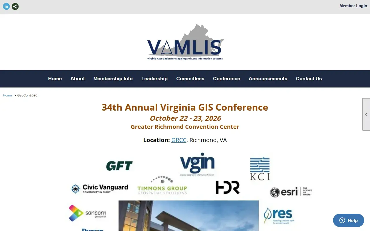 The VAMLIS GeoCon 2026 website
